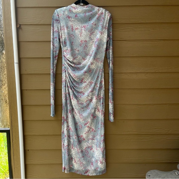 Undra Celeste Double Ruched Mesh Dress Size Medium - Picture 3 of 8